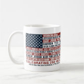 Mug Drapeau de typographie des présidents américains, (Gauche)