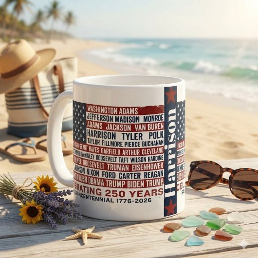 Mug Drapeau de typographie des présidents américains,