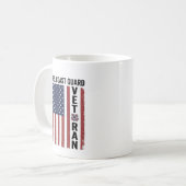Mug Drapeau de Vétéran des Garde-Côtes Conception Vect (Devant gauche)
