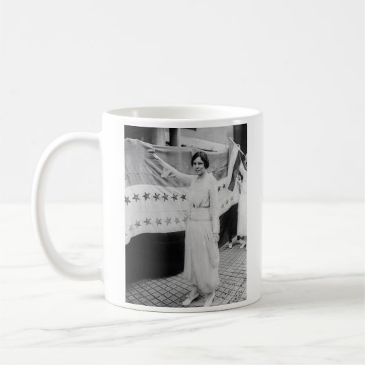 Mug Drapeau de victoire de suffrage d'Alice Paul (Gauche)