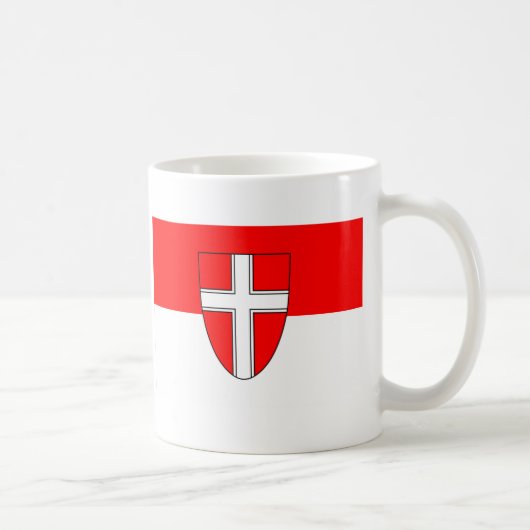 Mug Drapeau de Vienne, Autriche (Droite)