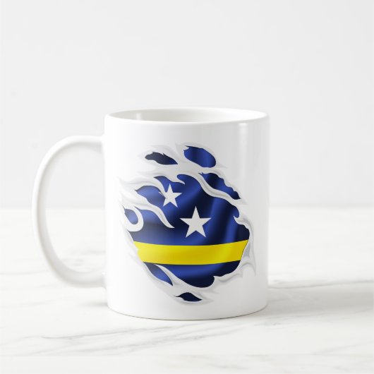 Mug Drapeau déchiré de Curaçao (Gauche)