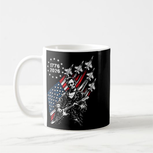 Mug Drapeau des avions de combat 250 ans Abe Lincoln j (Gauche)