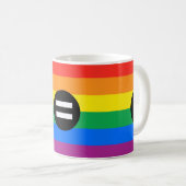 Mug Drapeau des droits gays (Devant droit)
