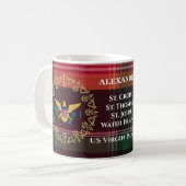 Mug Drapeau des îles Vierges américaines USVI Madras P (Devant gauche)