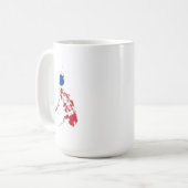 Mug Drapeau des Philippines sur la carte (Devant gauche)
