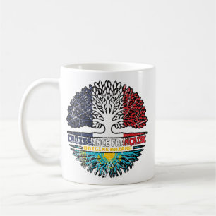 Mug Drapeau des racines d'arbre de France Kazakhstan
