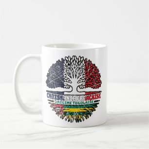 Mug Drapeau des racines d'arbre de France Togo