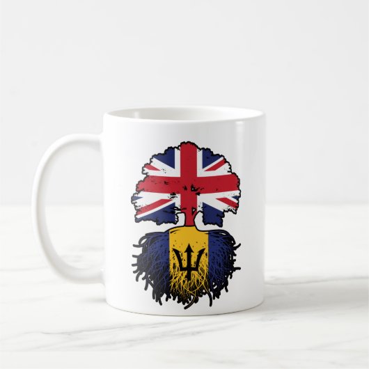 Mug Drapeau des racines d'arbre de la Barbade (Gauche)