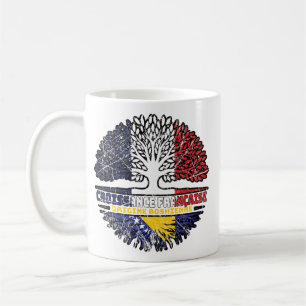 Mug Drapeau des racines d'arbres de la France bosniaqu