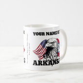 Mug Drapeau d'État ⭐ Arkansas Conception personnalisée (Devant droit)