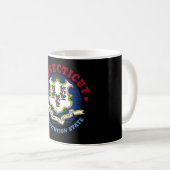 MUG DRAPEAU D'ÉTAT CONSTITUTION CONNECTICUT (Devant droit)