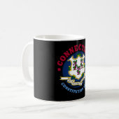 MUG DRAPEAU D'ÉTAT CONSTITUTION CONNECTICUT (Devant gauche)