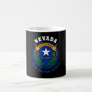 MUG DRAPEAU D'ÉTAT D'ARGENT NEVADA