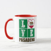 Mug Drapeau d'État de Californie Coeur Pasadena (Gauche)