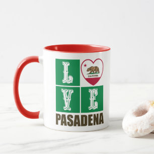 Mug Drapeau d'État de Californie Coeur Pasadena