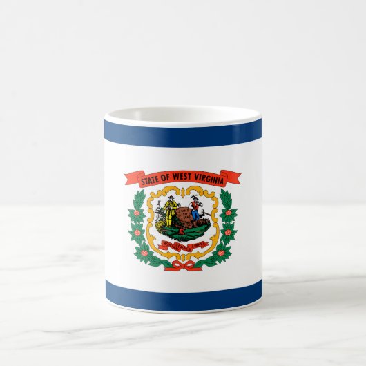Mug Drapeau d'État de Virginie-Occidentale (Centre)
