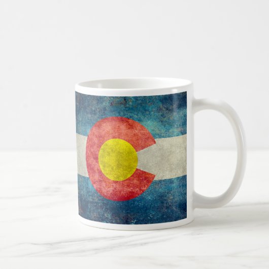 Mug Drapeau d'état du Colorado avec le rétro regard (Droite)