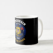 MUG DRAPEAU D'ÉTAT WISCONSIN BADGER (Devant droit)