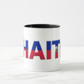 Mug Drapeau d'Haïti Texte | Création de fierté caribée (Centre)
