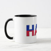 Mug Drapeau d'Haïti Texte | Création de fierté caribée (Gauche)