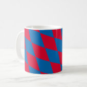 Mug Drapeau diamant Bavière bleu et rouge Motif (Devant gauche)