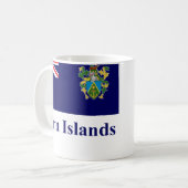 Mug Drapeau d'îles de Pitcairn avec le nom (Devant gauche)