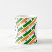 Mug DRAPEAU D'INDE Happy Fête des pères Écriture Custo (Centre)