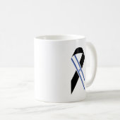 Mug Drapeau d'Israël ruban noir (Devant droit)
