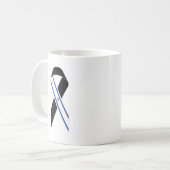 Mug Drapeau d'Israël ruban noir (Devant gauche)
