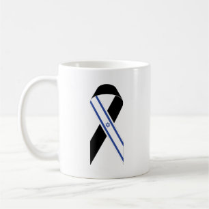 Mug Drapeau d'Israël ruban noir