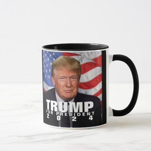 Mug Drapeau Donald Trump pour le président 2024 (Droite)