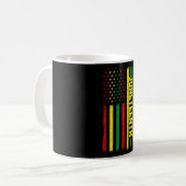 Mug Drapeau du 10e parallèle African American Afro Bla (Devant gauche)