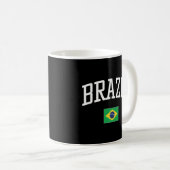 Mug Drapeau Du Brésil Aimez Votre Pays (Devant droit)