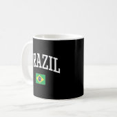 Mug Drapeau Du Brésil Aimez Votre Pays (Devant gauche)