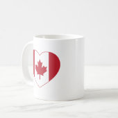 Mug Drapeau du Canada Café-Coeur (Devant gauche)