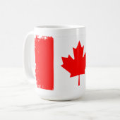 Mug Drapeau du Canada en détresse (Devant gauche)