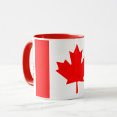 Mug Drapeau du Canada Feuille d'érable personnalisée P (Devant gauche)