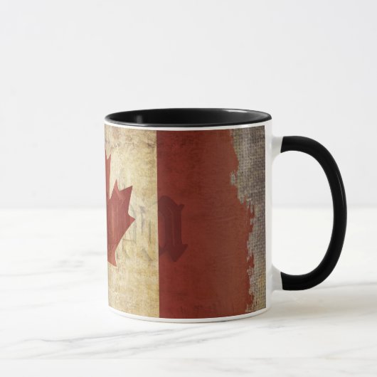 Mug Drapeau du Canada / Grunge... (Droite)