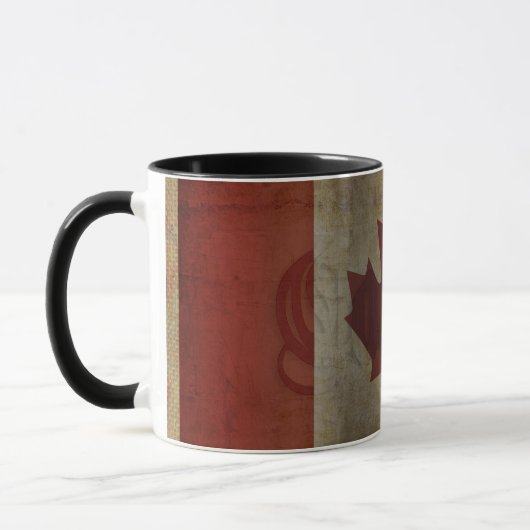 Mug Drapeau du Canada / Grunge... (Gauche)