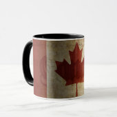 Mug Drapeau du Canada / Grunge... (Devant gauche)