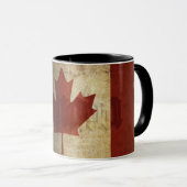 Mug Drapeau du Canada / Grunge... (Devant droit)