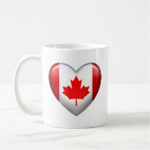 Mug Drapeau du Canada | Icône Coeur 3D (Gauche)