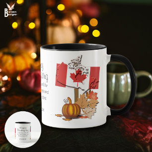 Mug Drapeau du Canada Joyeux Action de grâce personn