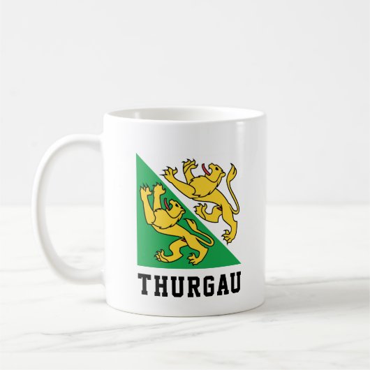 Mug Drapeau du canton de Thurgau, Suisse (Gauche)