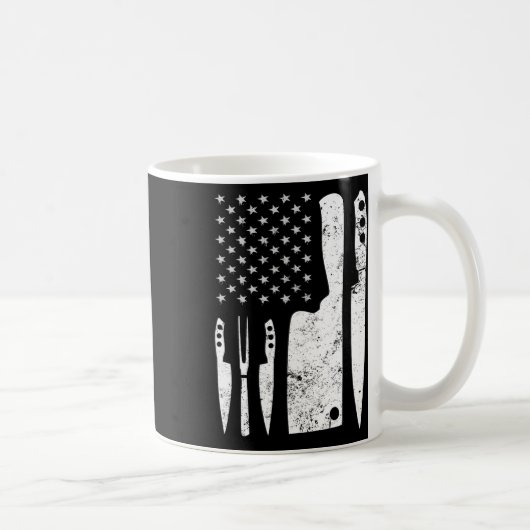 Mug Drapeau du chef Knife Patriotique de Pâques Us (Droite)