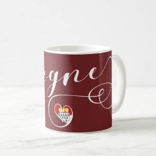 Mug Drapeau du coeur de Cologne, Rhénanie du Nord-West