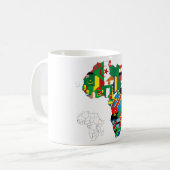 Mug Drapeau du continent africain Carte (Devant gauche)