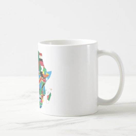 Mug Drapeau du continent africain Carte (Droite)