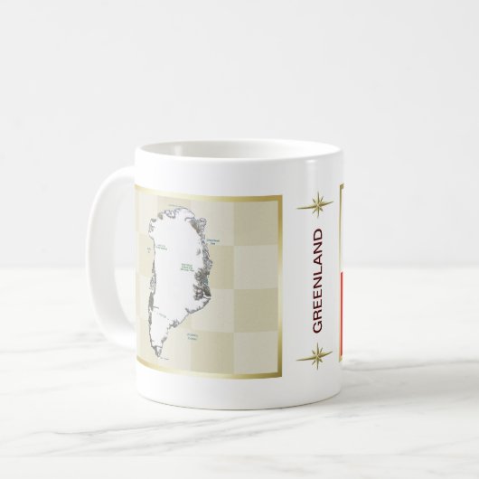 Mug Drapeau du Groenland + Plan de Musique (Devant gauche)